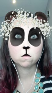 Panda filter on Snapchat
