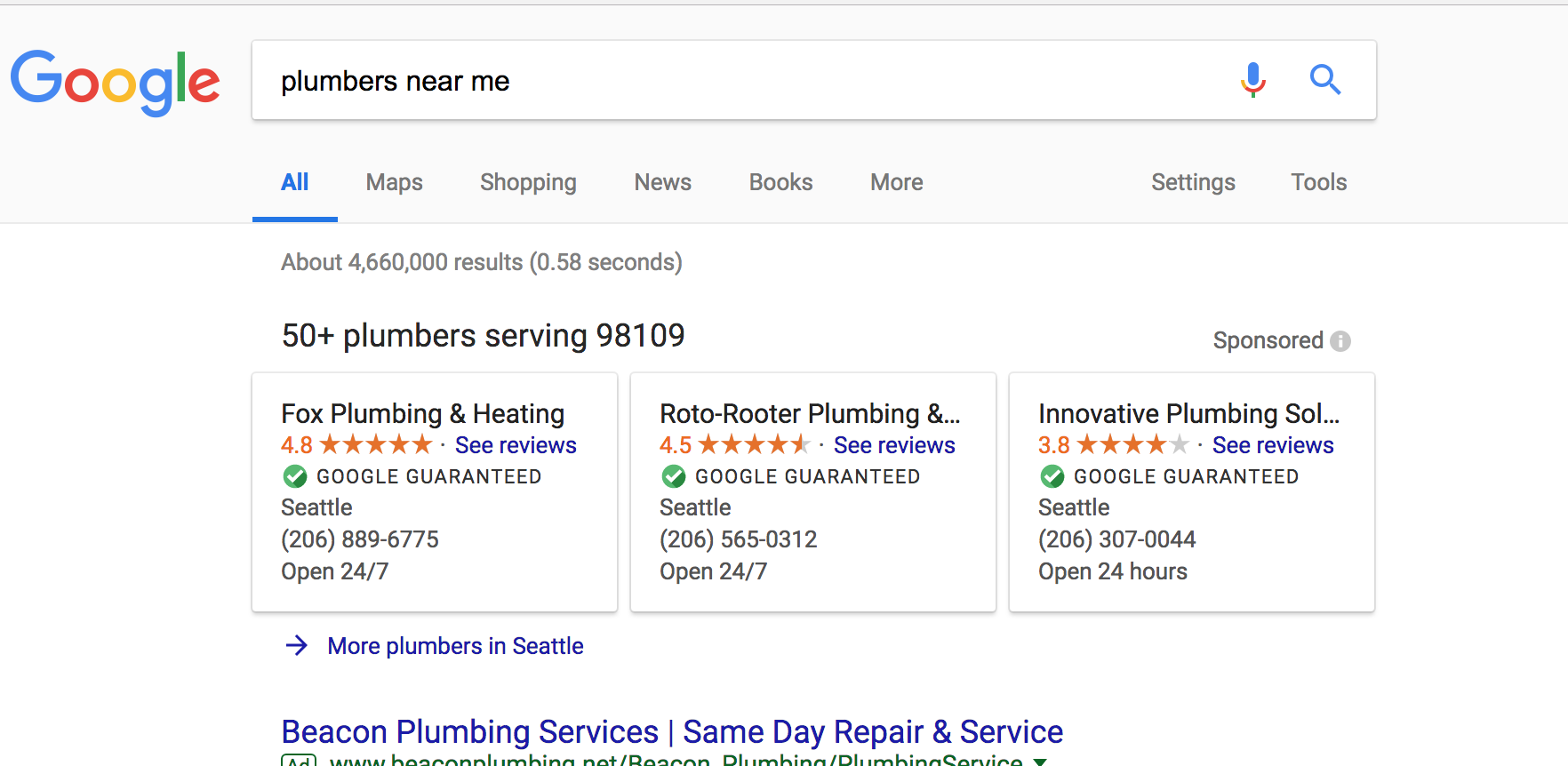 Google Local Services Ads Example