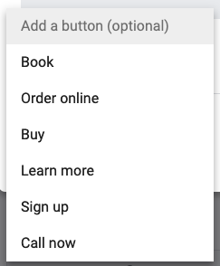 google my business button types