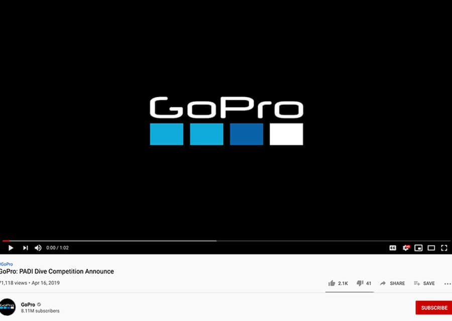 An example of quality content marketing by GoPro