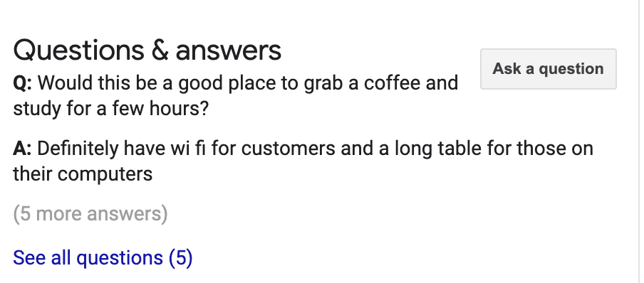 Google My Business questions and answers